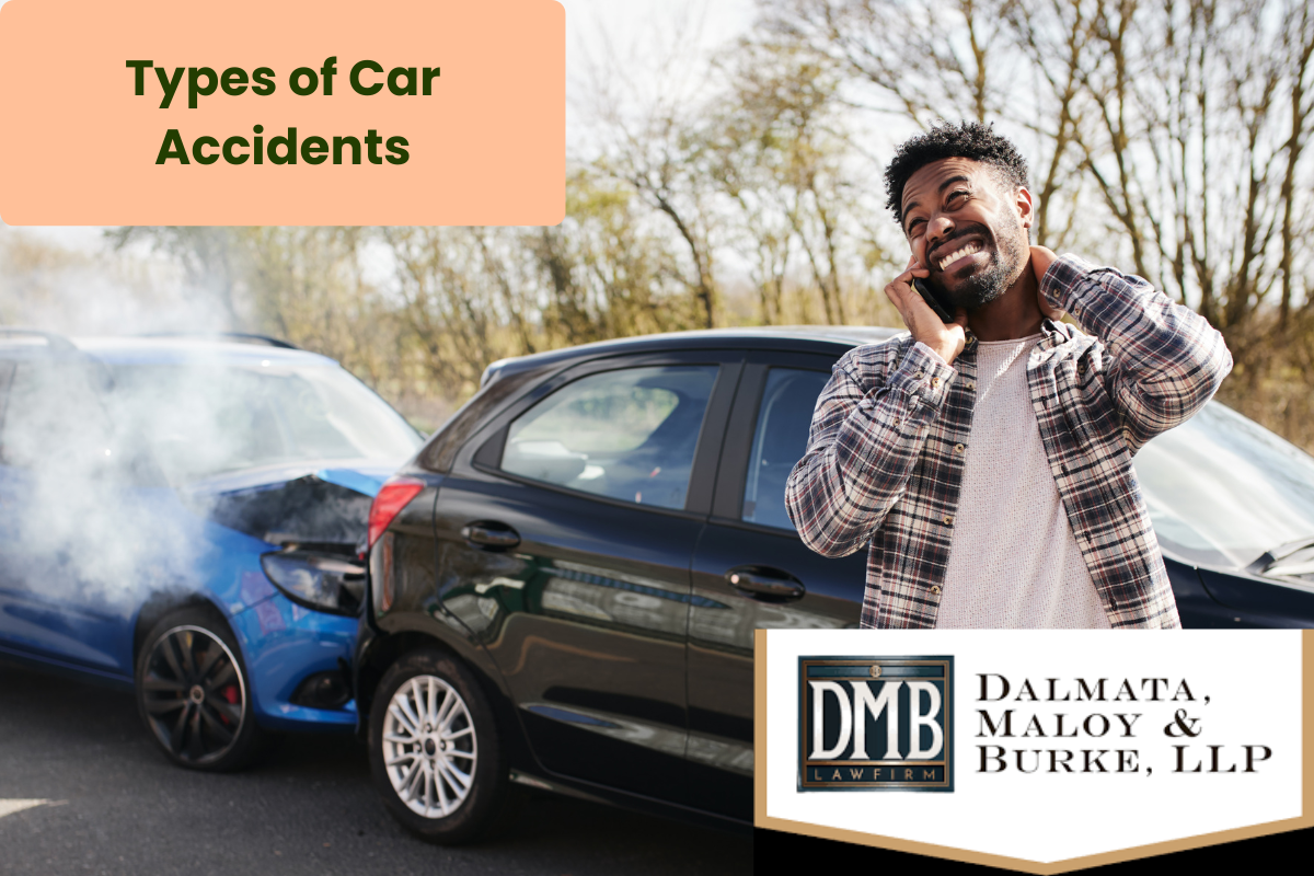 a man calling the police after a car accident in Schenectady, NY