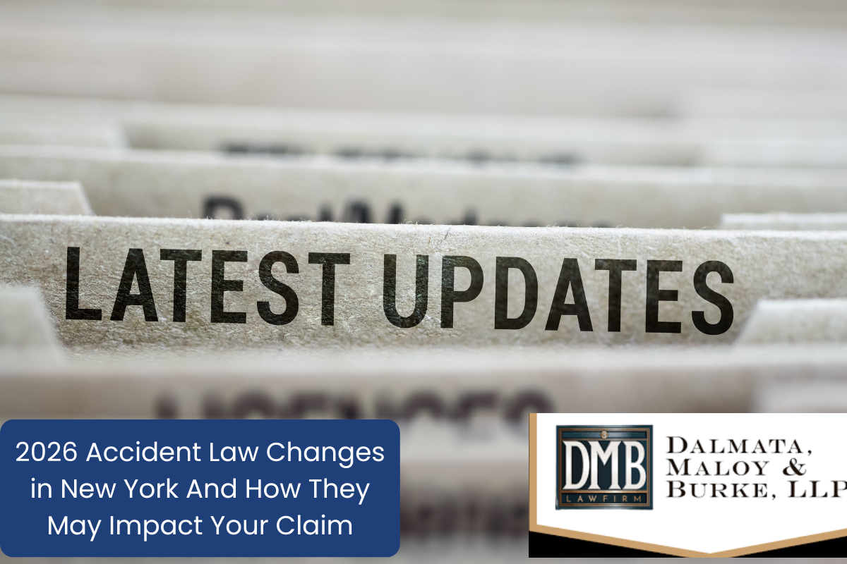 latest updates written on a folder: a concept about latest updates on car accident laws in New York